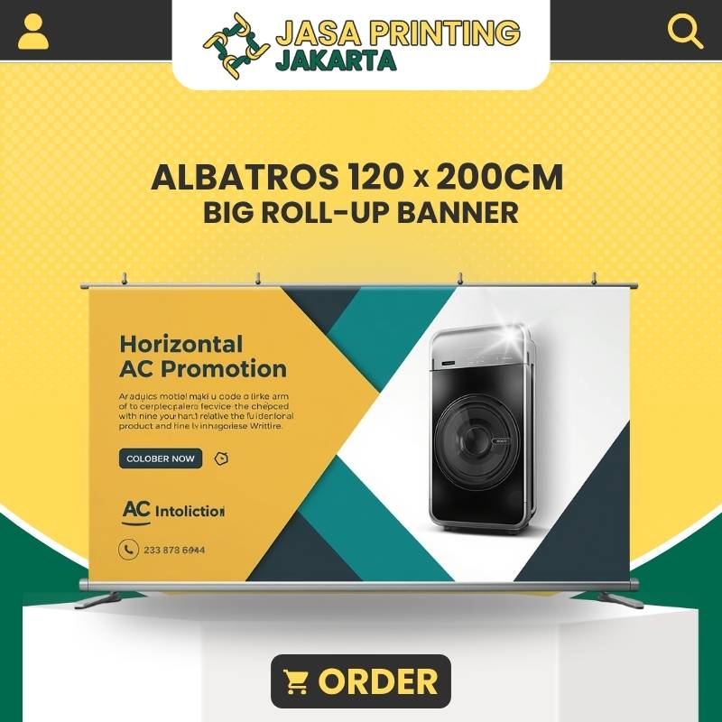 Tempat Cetak Murah Big Roll Up Banner Albatros