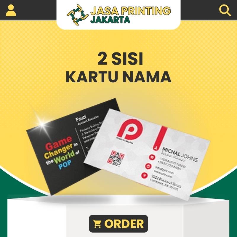 Tempat Cetak Murah Kartu Nama 2 Sisi