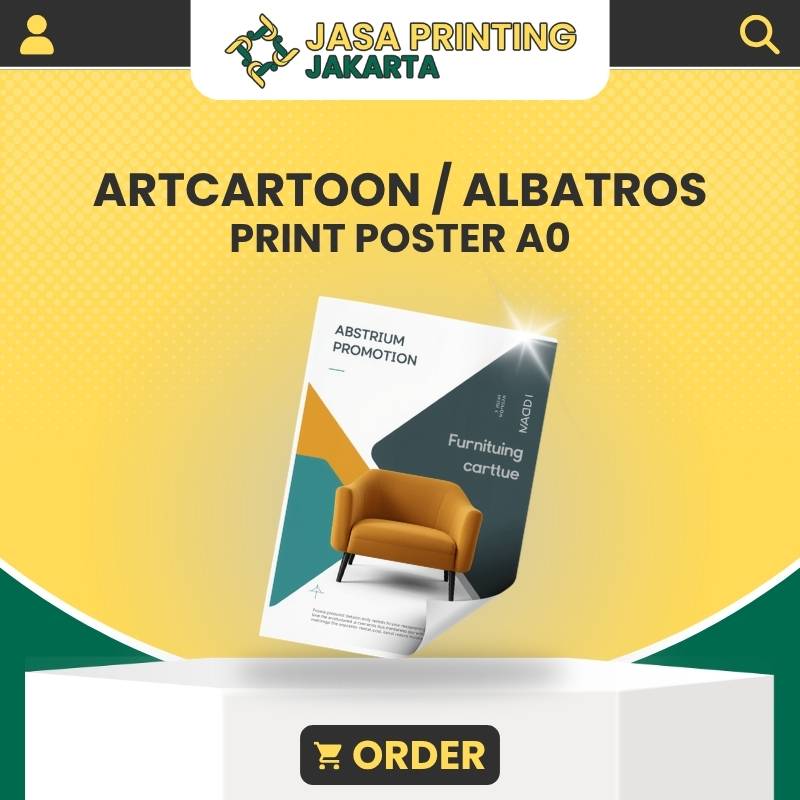 Tempat Cetak Murah Art Cartoon/Albatros Print Poster A0