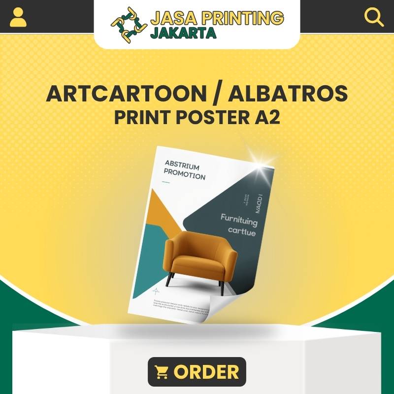 Tempat Cetak Murah Art Cartoon/Albatros Print Poster A2