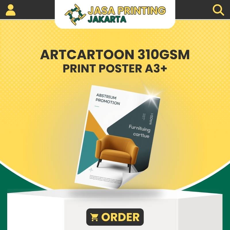 Tempat Cetak Murah Art Cartoon 310 GSM Print Poster A3+