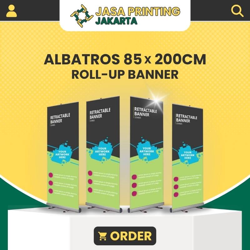 Tempat Cetak Murah Roll Up Banner Albatros