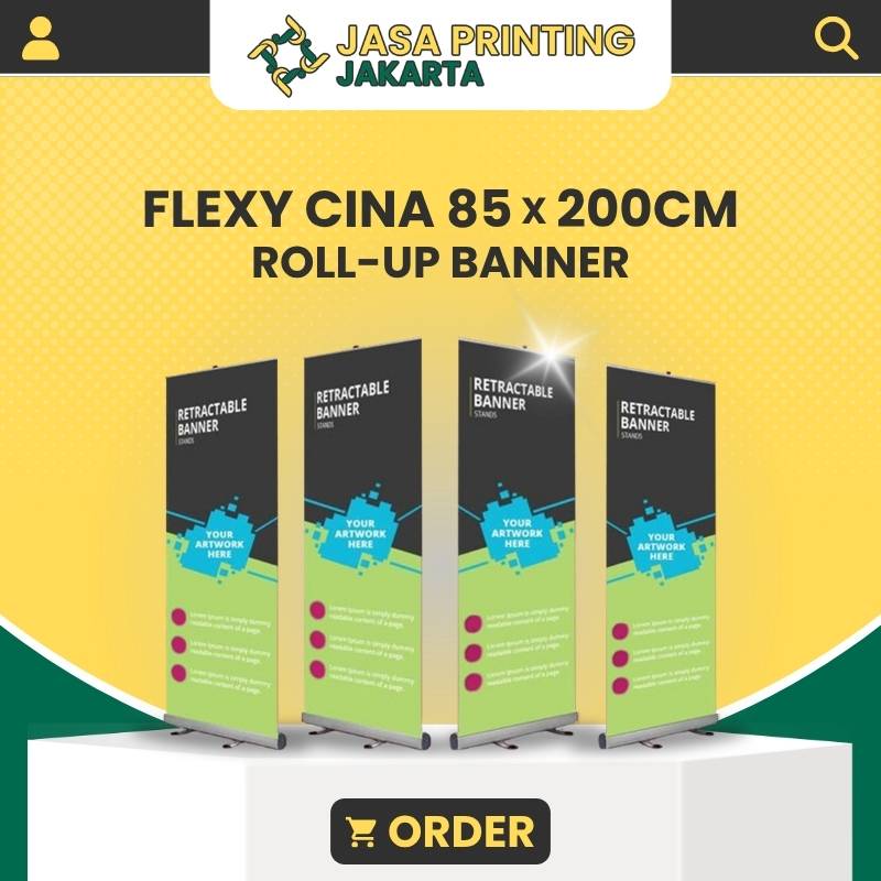 Tempat Cetak Murah Roll Up Banner Flexy Cina