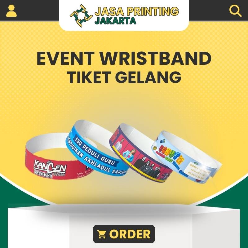 Tempat Cetak Murah Tiket Gelang Event Wristband