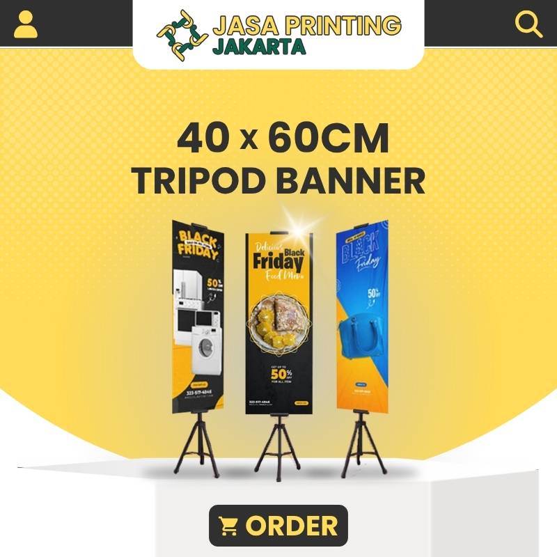 Tempat Cetak Murah Tripod Banner 40 x 60 cm